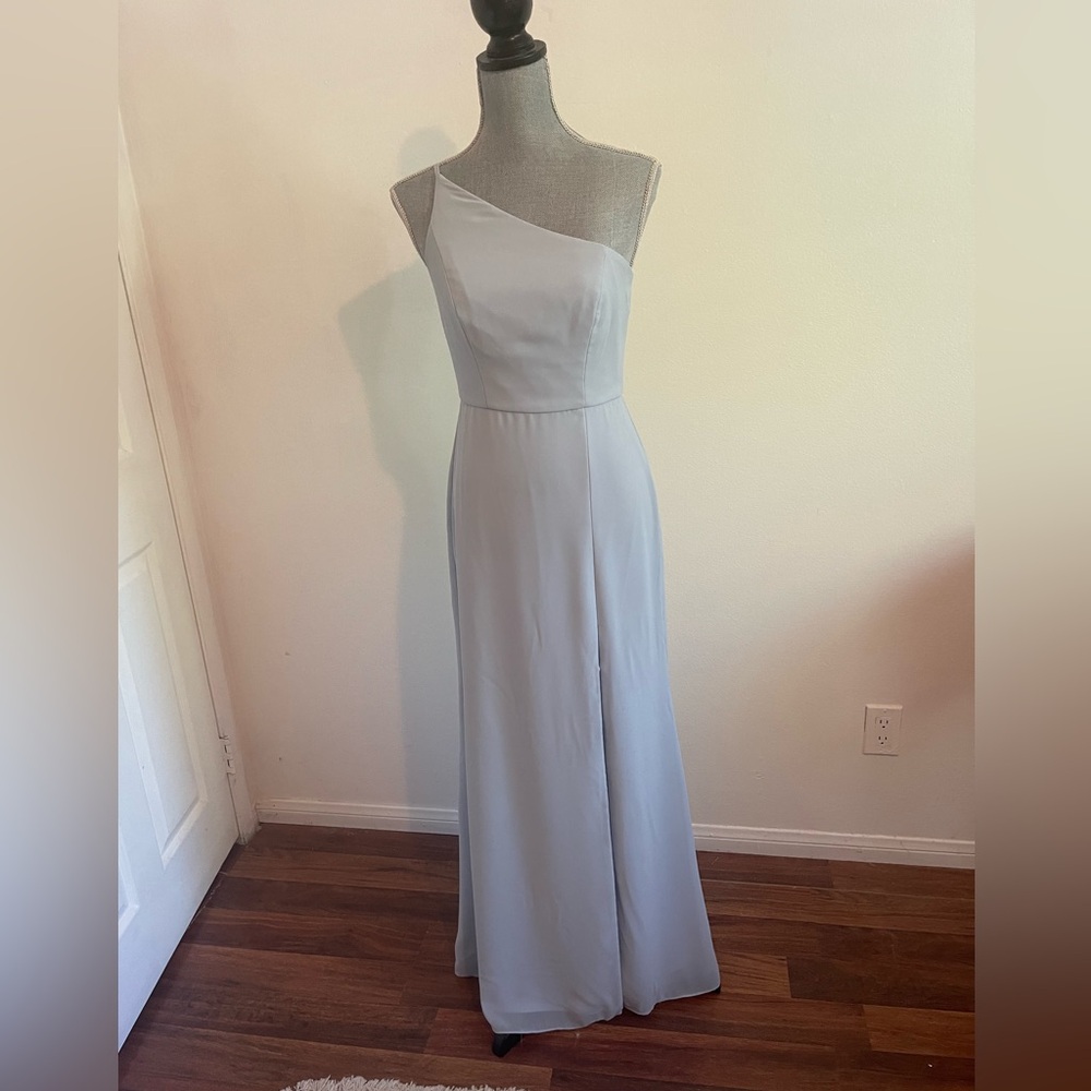 After Six One shoulder light blue dress